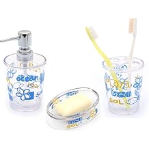 Bosphorus Deniz Desen 3 L  Banyo Seti Akrilik