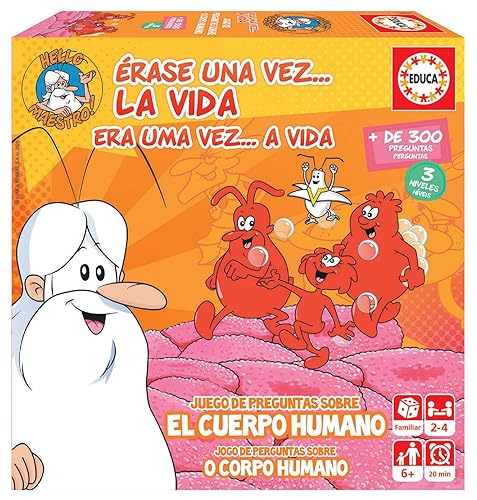 Educa - Érase una Vez La Vida, Juego de Mesa Familiar Educativo con más de 300 Preguntas y respuestas sobre anatomía y biología, A Partir de 6 años (18855) - Chollo en Juguetes y juegos