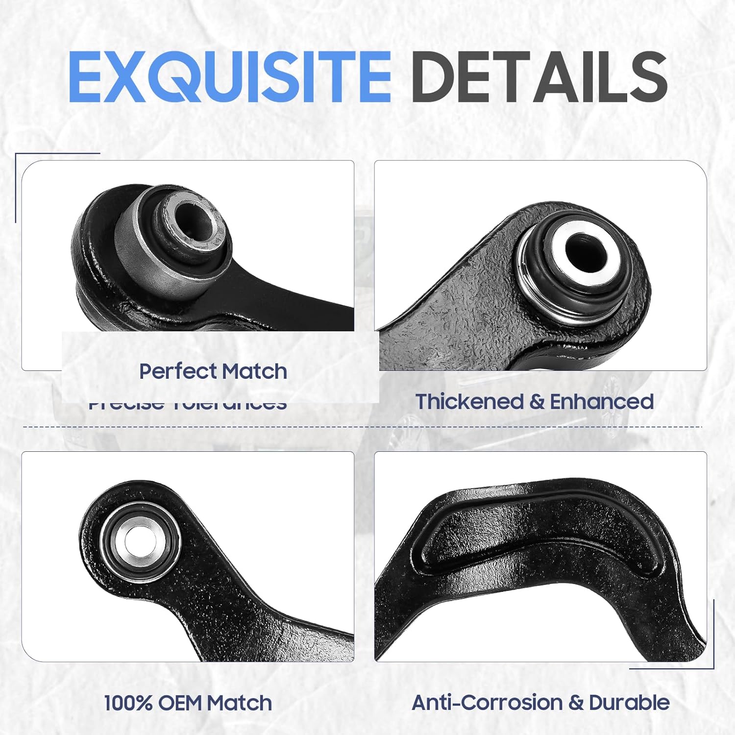 Rear Upper Control Arms Suspension Kit for 2009-2017 Chevrolet Traverse, 2008-2017 Buick Enclave, 2007-2016 GMC Acadia, 2007-2010 Saturn Outlook K641643 K641644 (2PCs)