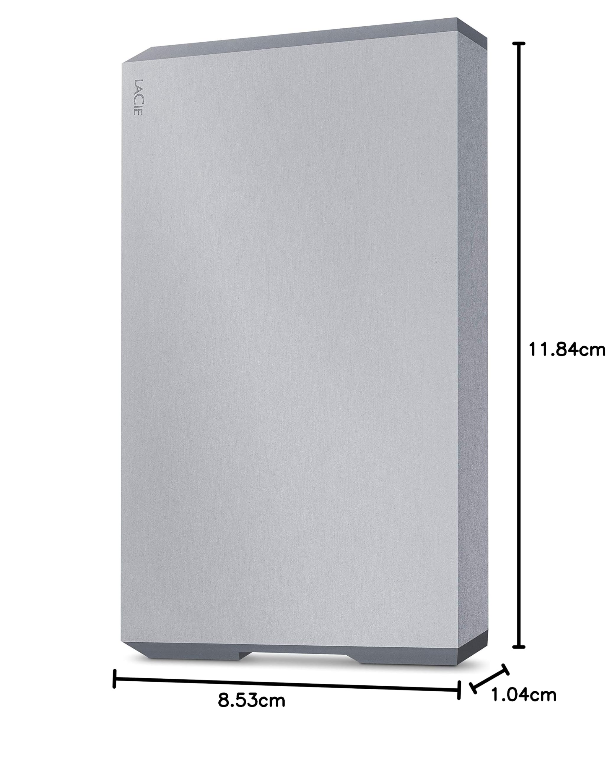LaCie Mobile Drive 4To, Disque Dur Externe Portable, Space Grey, PC Mac iPad & iPhone, USB-C, Data Rescue Service (STHG4000402)