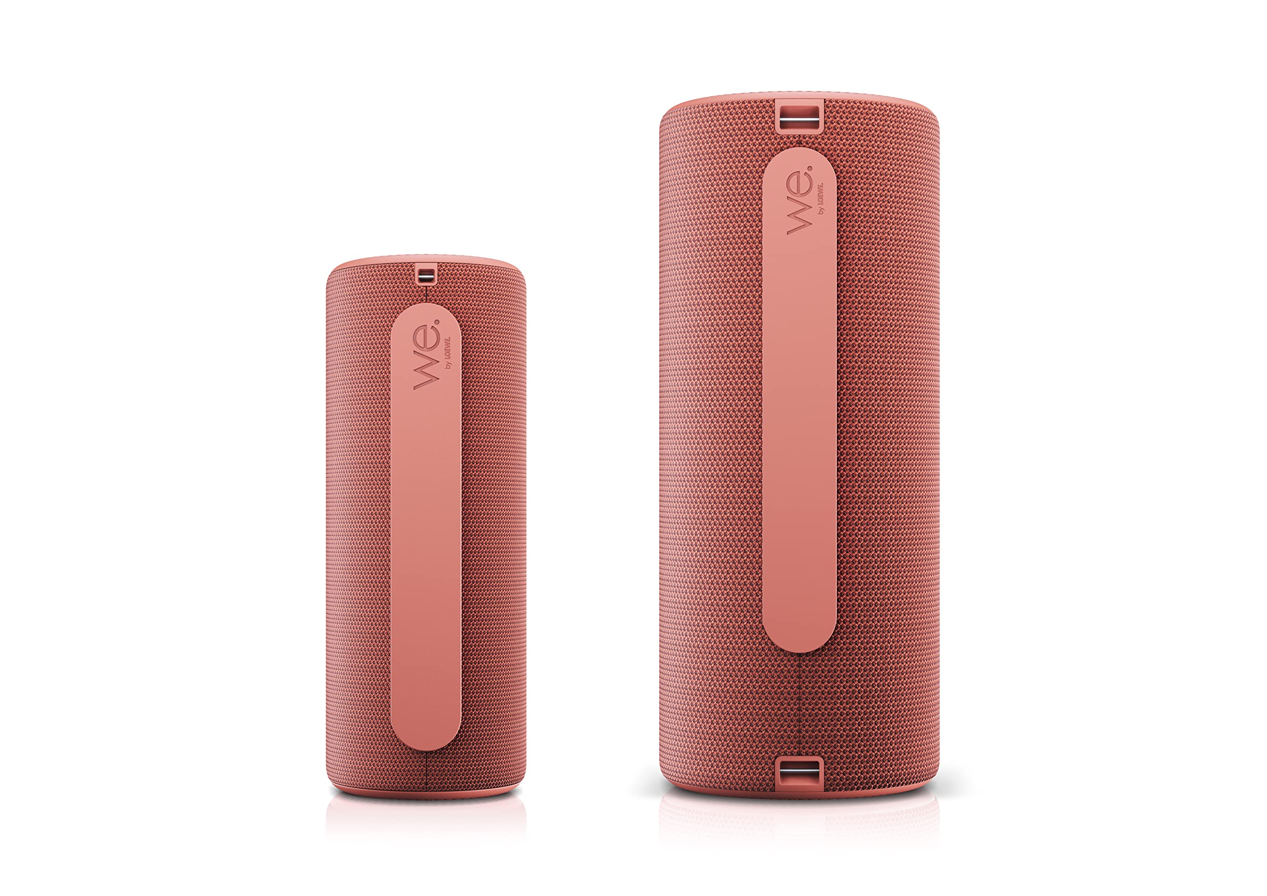 Loewe We. HEAR 1 Coral Red, altoparlante Bluetooth, 40W, resistente all'acqua, portatile, ricaricabile, batteria di 14 ore, per uso esterno e interno
