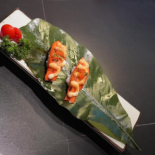 Miniatura 5 de Myegretisle Hojas verdes, hojas reales, hoja, hoja, sushi, decoración de platos, decoración de alimentos, decoración natural (20, verde)
