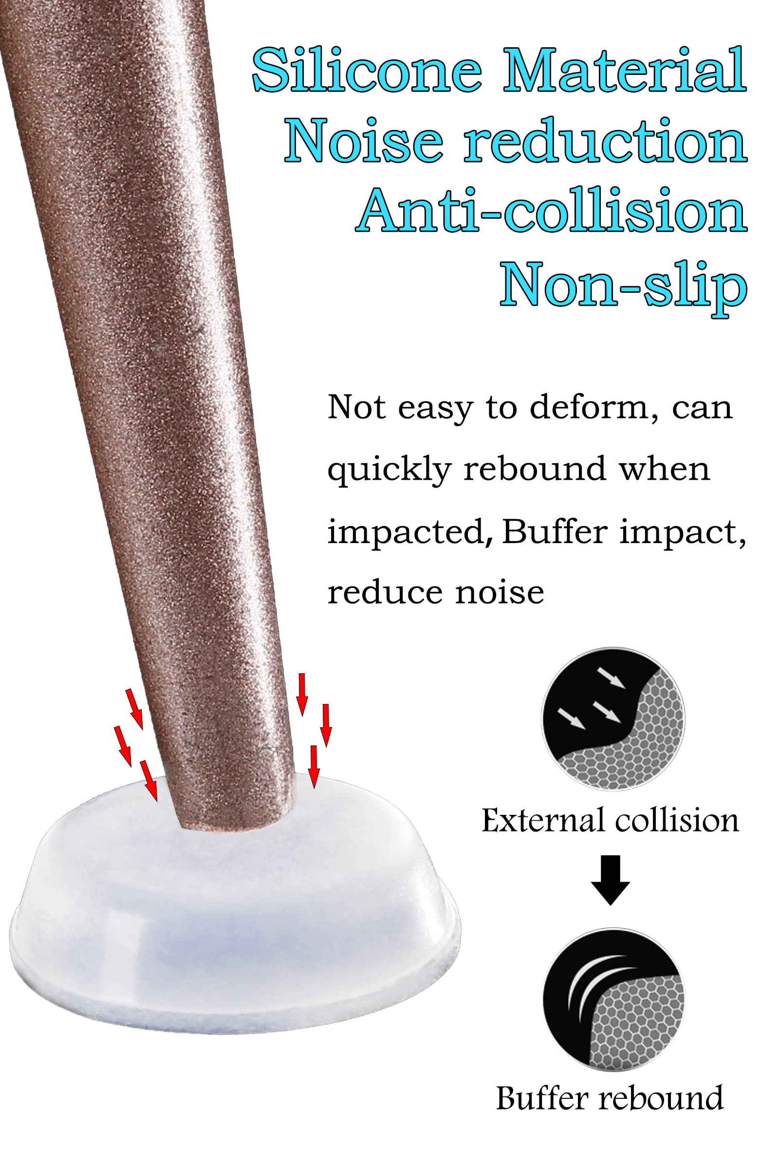 Gommini Antiscivolo In Silicone Trasparente - 100 Pezzi 10x3 Mm, Made In Italy - Foto 5