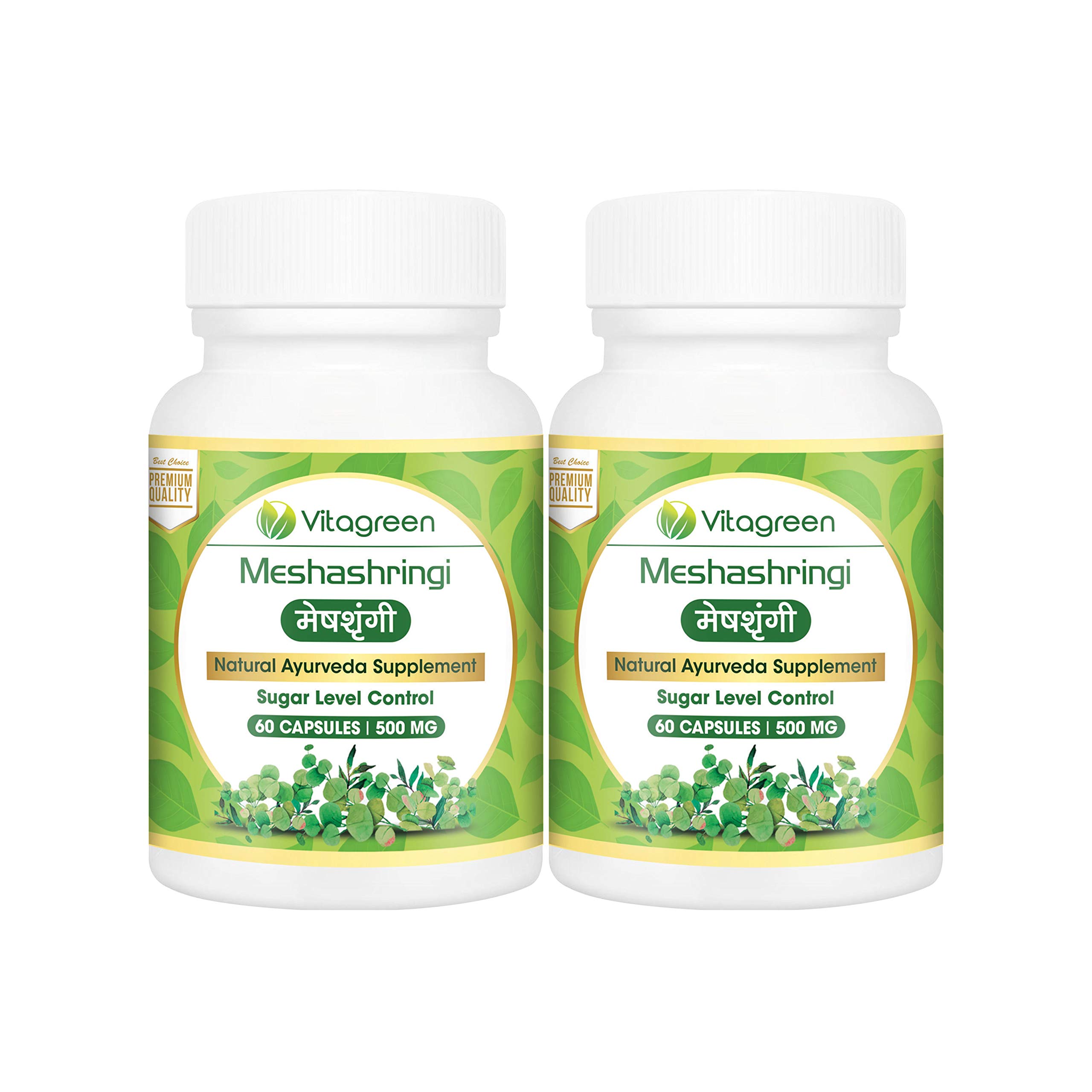 MESHASHRINGI 500 mg, Pack Of 60 Capsules For Regulation Of Sugar Level, 100% Natural, Ayurveda Herb, Health, Dietary, Herbal, Nutrition Supplements (Pack of 2) (B07NSQ8FDZ) Amazon Price History, Amazon Price Tracker