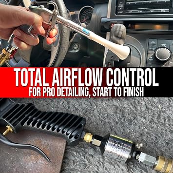 LE LEMATEC Detailing Air Tool Kit Blow Gun, Filter & Regulator