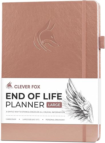 Vista 25 de Clever Fox Planificador de fin de vida – Organizador de arreglos finales para beneficiarios, preparación de testamentos, últimos deseos y Negro