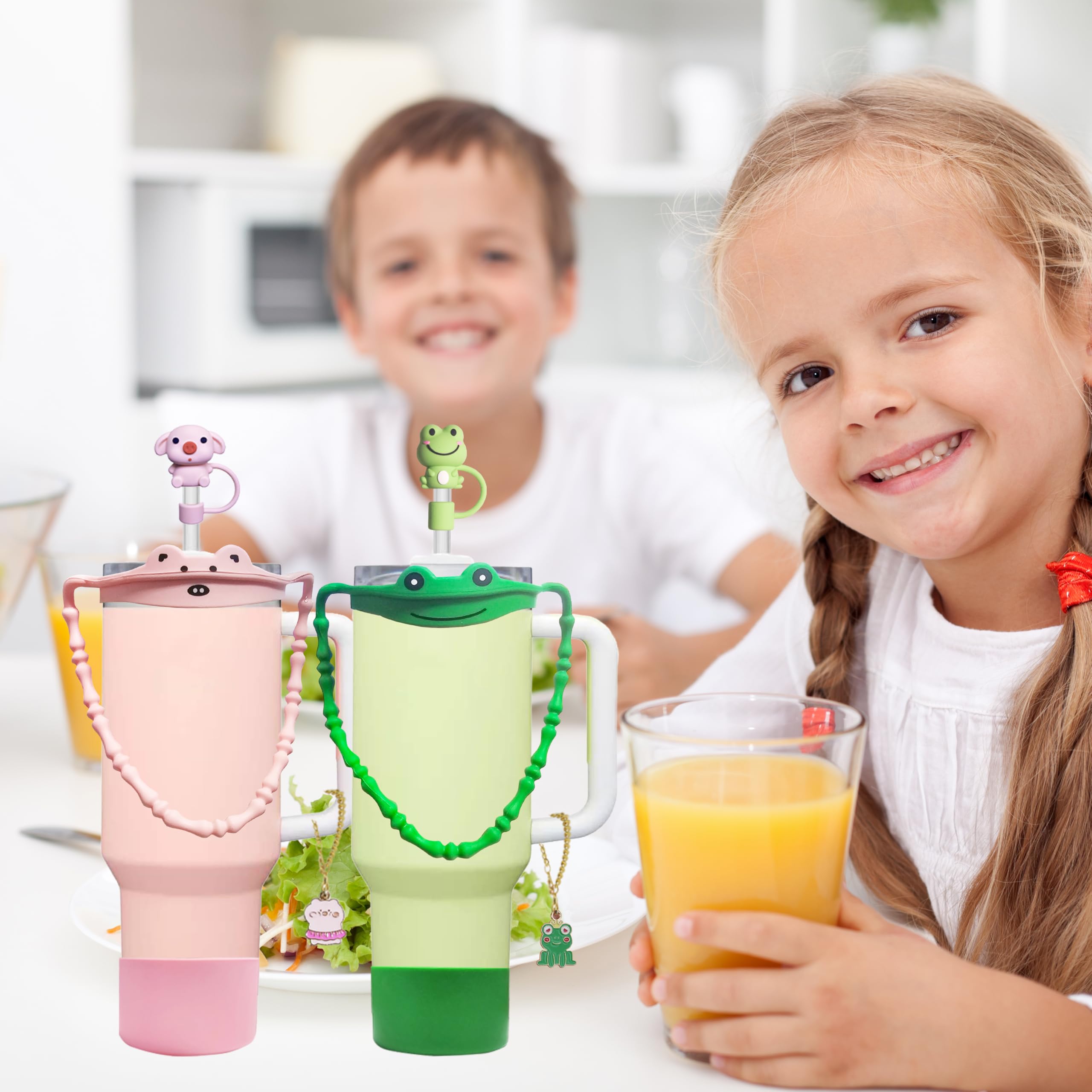 13 oz plastic cups PopYum Insulated Stainless Steel Kids Cups 2-Pack, Blue & Pink