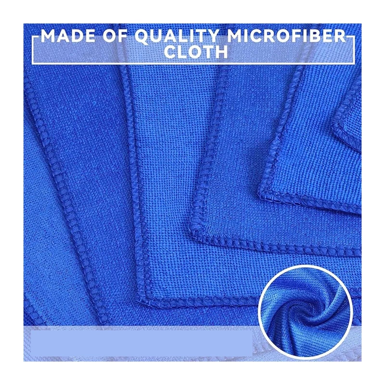 Super Absorbent Microfiber Cleaning Cloths - Lint Free Reusable Towels for Car Windows and Home Use Blue 100pcs — view 5