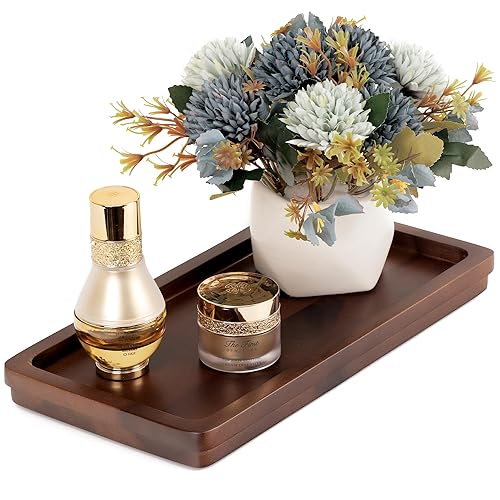 Bathroom Vanity Tray 11.8x5.9in of Acacia Wood - Elegant Organizer