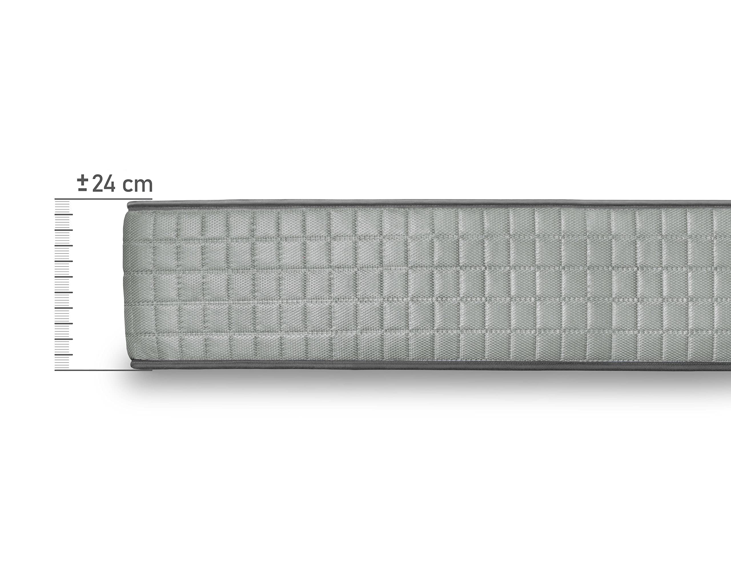 HOGAR24 ES | Cama Completa | Somier Lama Ancha + Colchón Viscoelástico Natur Plus Edition 24 | Incluye Juego de Patas Roscadas de 25 cm | Medidas: 90x180 cm