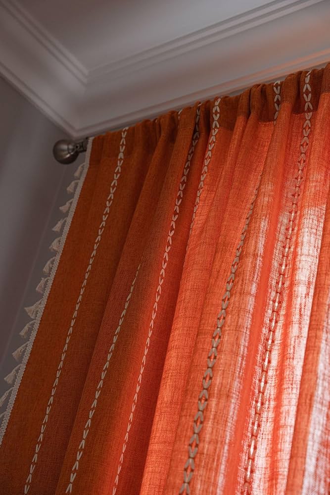 ブラインド カーテン オレンジ 白 ツートンカラー 和室 ブラインド カーテン オレンジ 白 ツートンカラー 和室