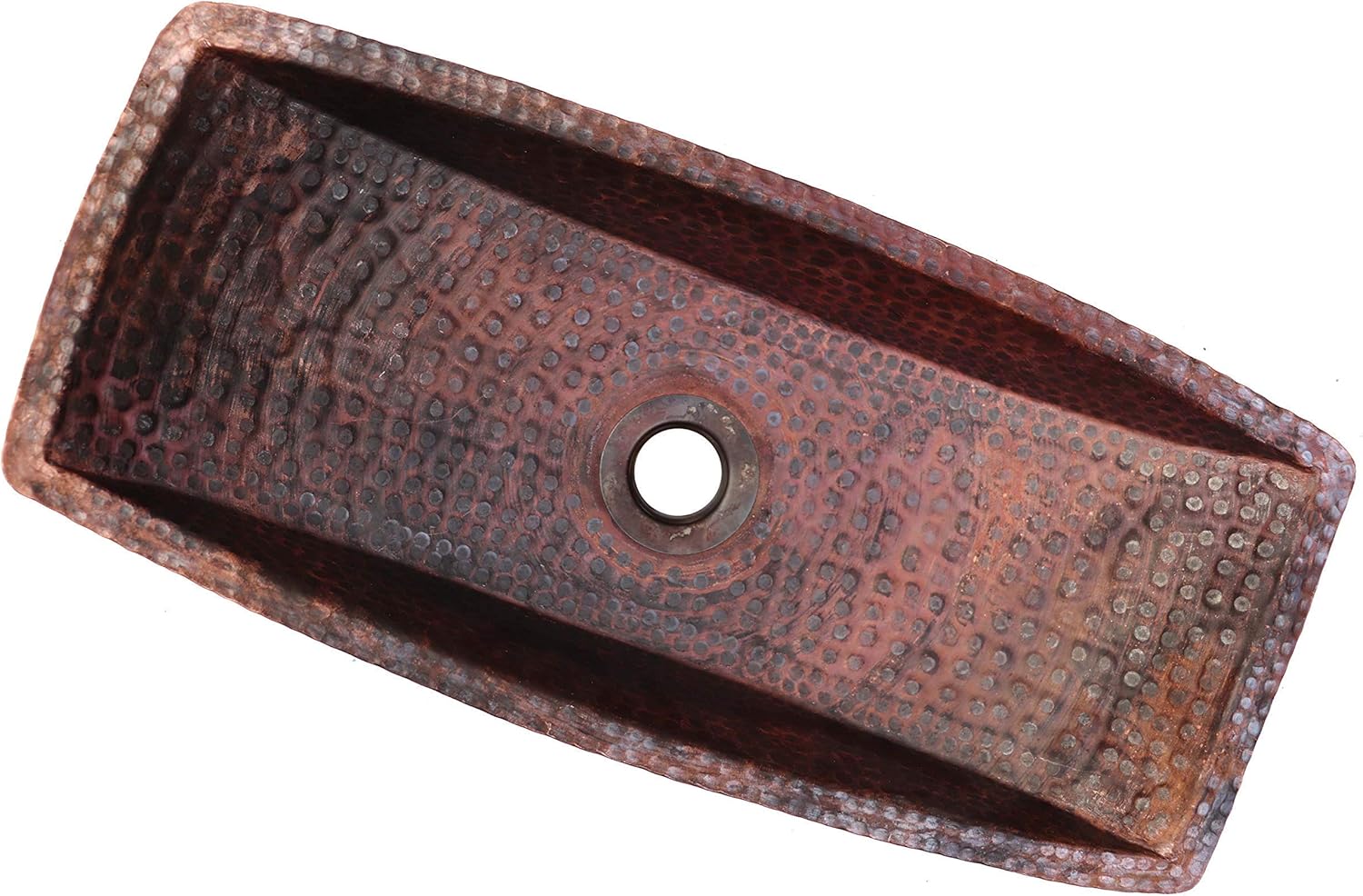 Copper Trough Bathroom Sink Fire Antique Patina