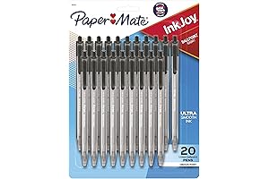 PaperMate InkJoy 1.0 mm Retractable Ballpoint Pens - Medium Point - Black...