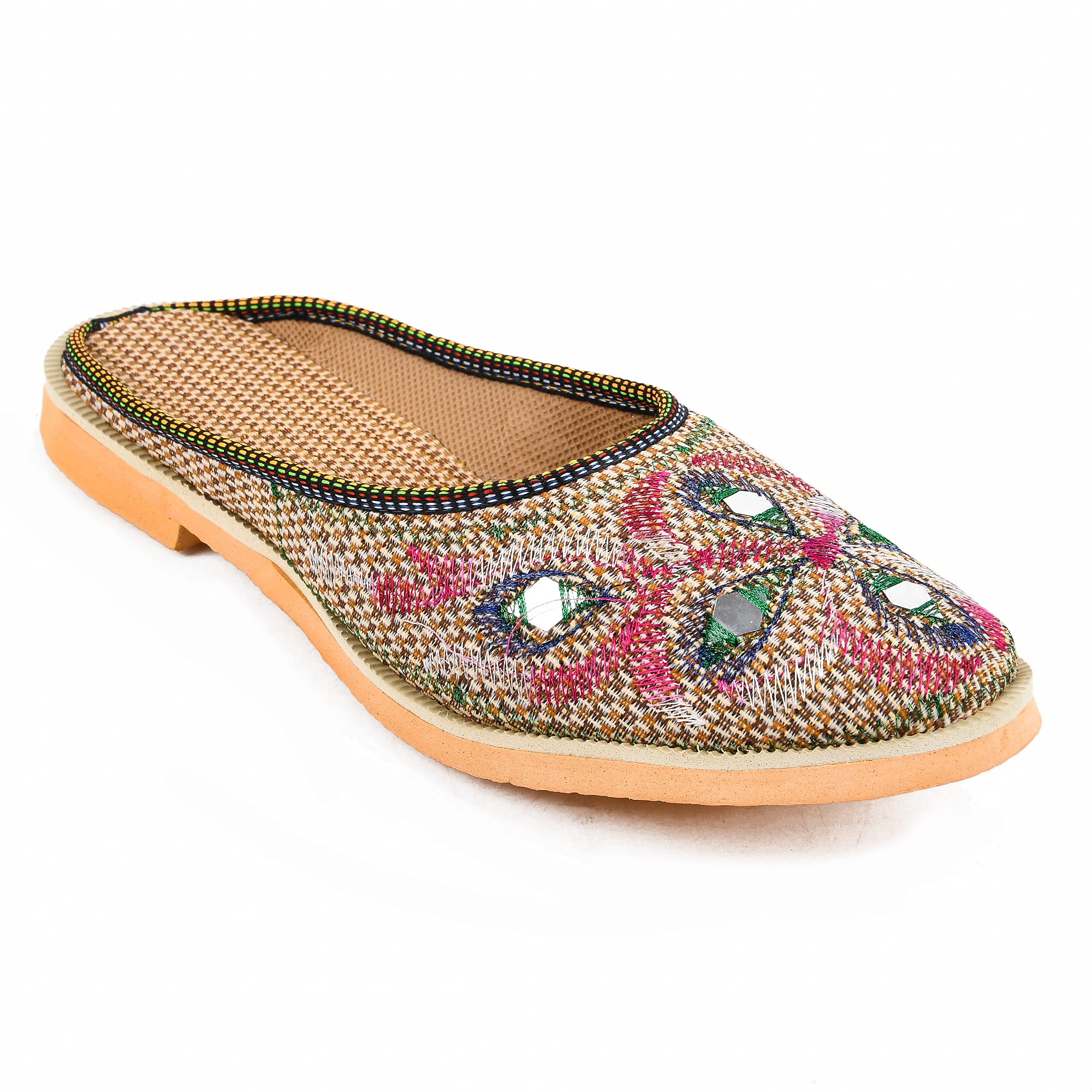 JAIPRILAC Different Womens Flat Mules Ring Closed Pointed Toe Mule Backless Slides Mules Slip On Loafer Shoes(JPRTBWMO2021105-6) Multicolor (B09HV3WYKN) Amazon Price History, Amazon Price Tracker