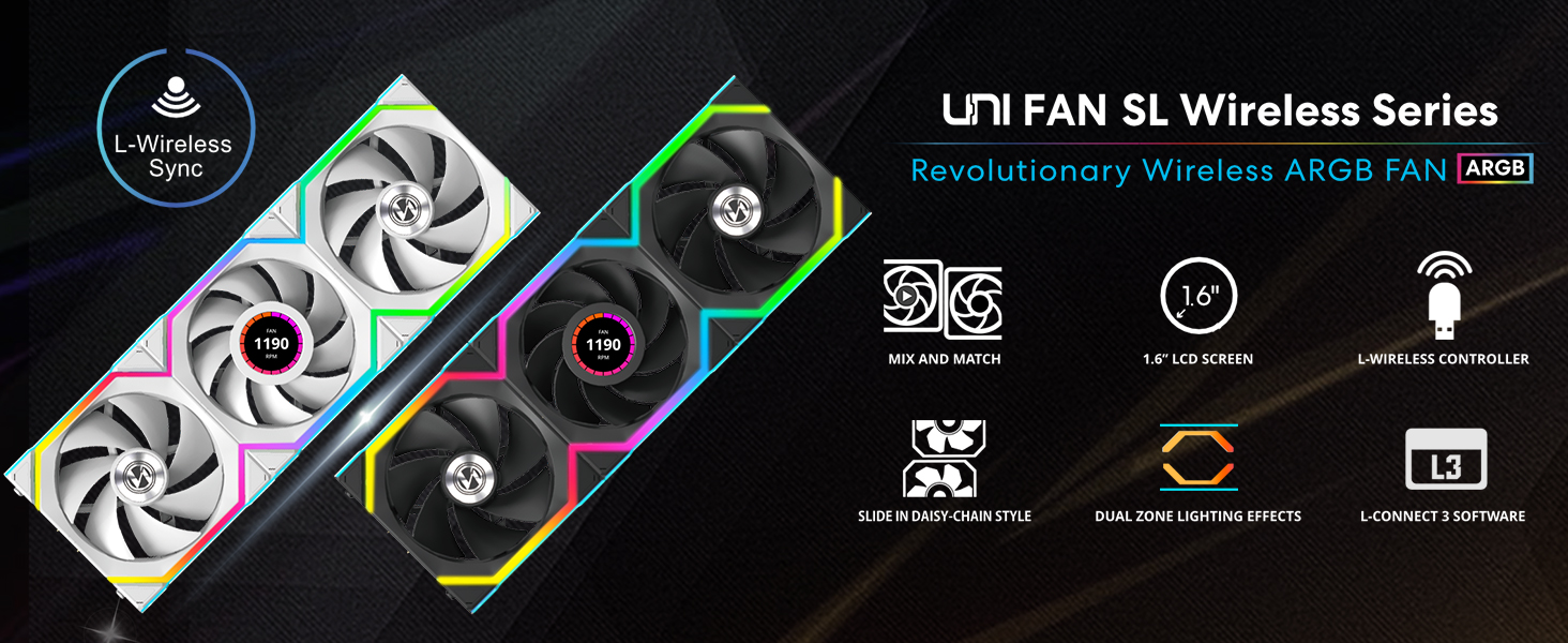 Amazon.com: Lian Li UNI Fan SL LCD Wireless 120mm ARGB Fan