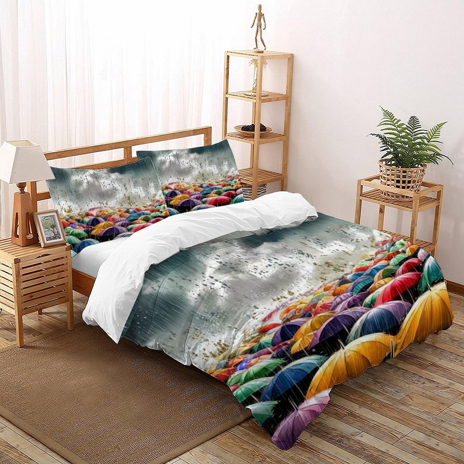 Housse de couette 200x200 fermeture éclair pour lit enfant motif dessin animé