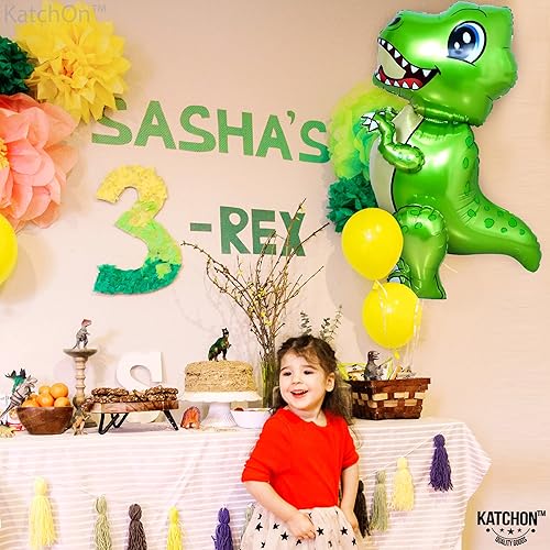 Miniatura 7 de KatchOn Globo de dinosaurio verde grande 25 pulgadas suministros de fiesta de dinosaurio verde globos de dinosaurio verde 3D decoraciones de fiesta