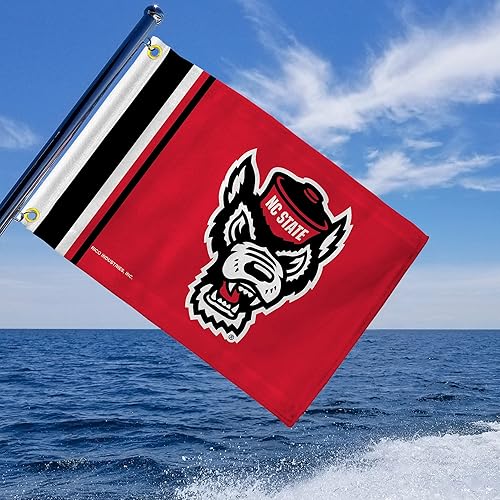 Miniatura 4 de Rico Industries NCAA Stripes - Bandera de utilidad de doble cara - Ideal para barcocarrito de golf, hogar, etc.