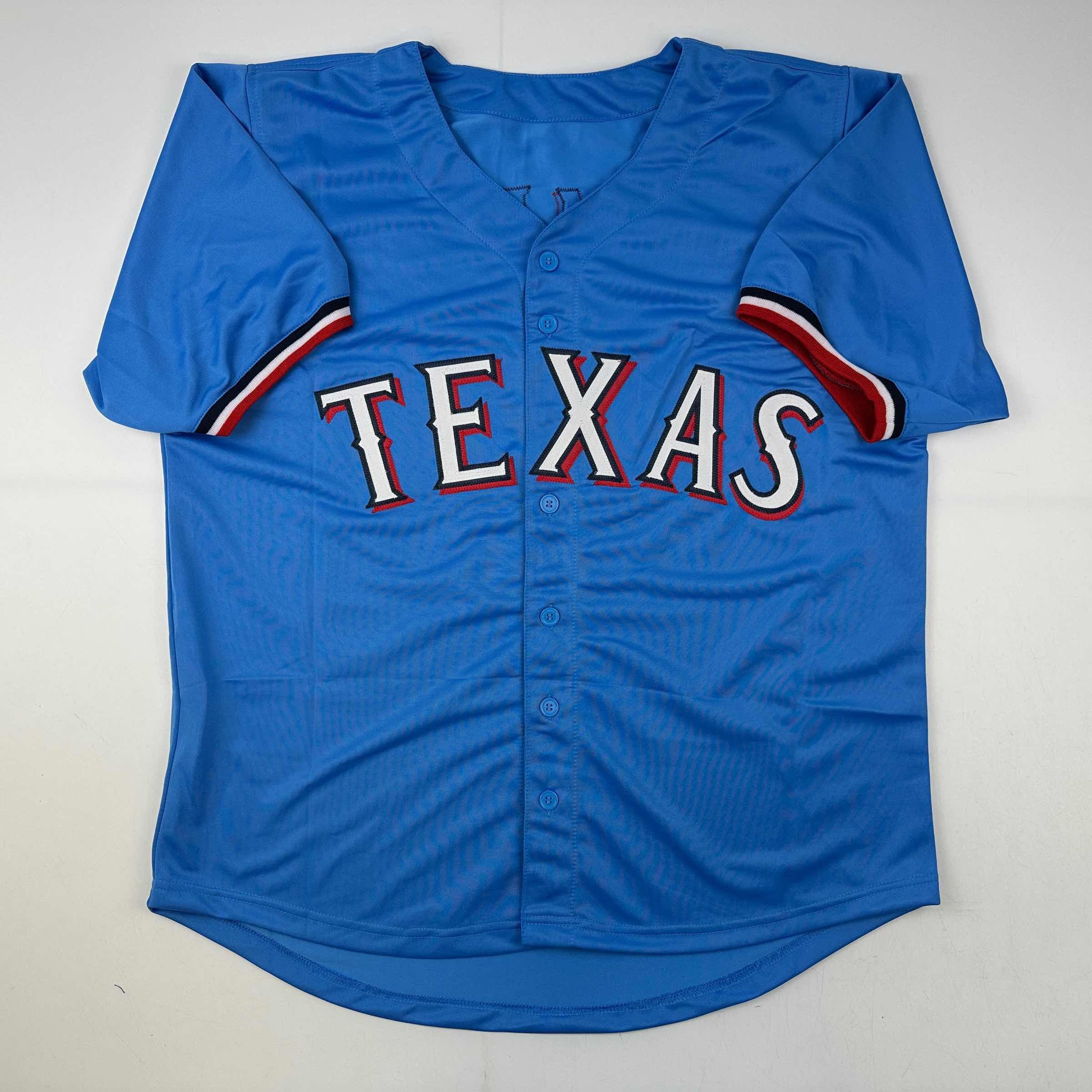 Facsimile Autographed Marcus Semien Texas Light Blue City Connect