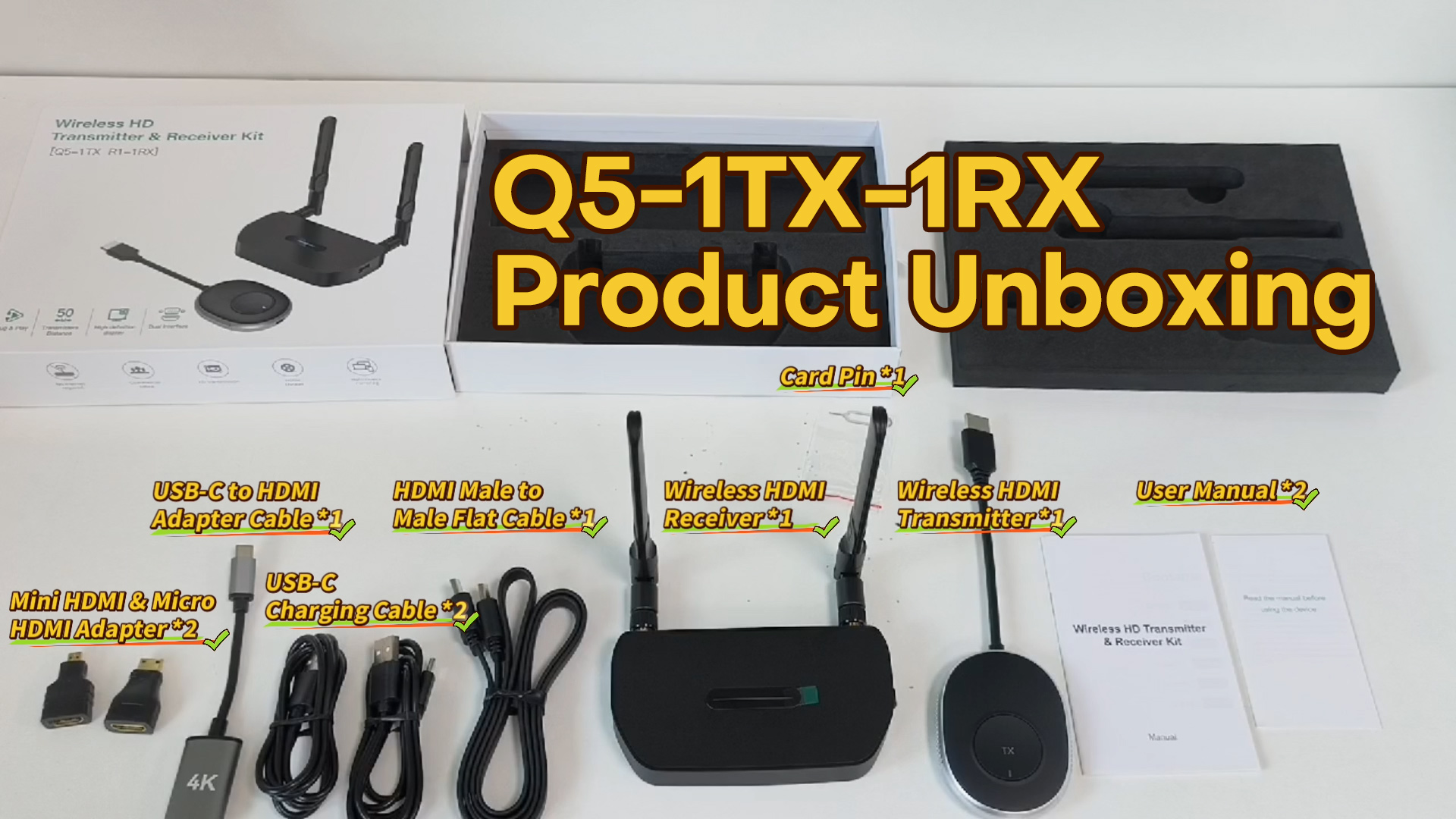 Amazon.com: Wireless HDMI Transmitter and Receiver 4K Kit, Full HD