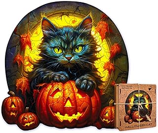 Comprar Active Puzzles Puzzle de Madera Gato de Halloween con Piezas de Diferentes Diseños 22 x 22 cm 100 Piezas