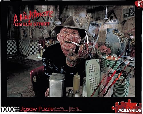 AQUARIUS A Nightmare On Elm Street - Rompecabezas de 1000 piezas, sin deslumbramiento, ajuste de precisión, mercancía y coleccionables con licencia