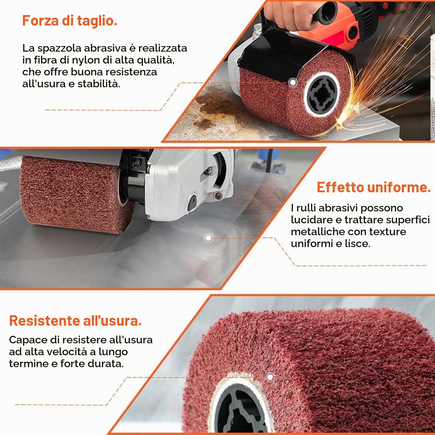 Smerigliatrice Angolare Multifunzione per Lucidatura, Kit Lucidatrice per Levigatrice Elettrica Attacco per Smerigliatrice Angolare Adatto per Metallo, Acciaio Inossidabile, Plastica, Legno, M10