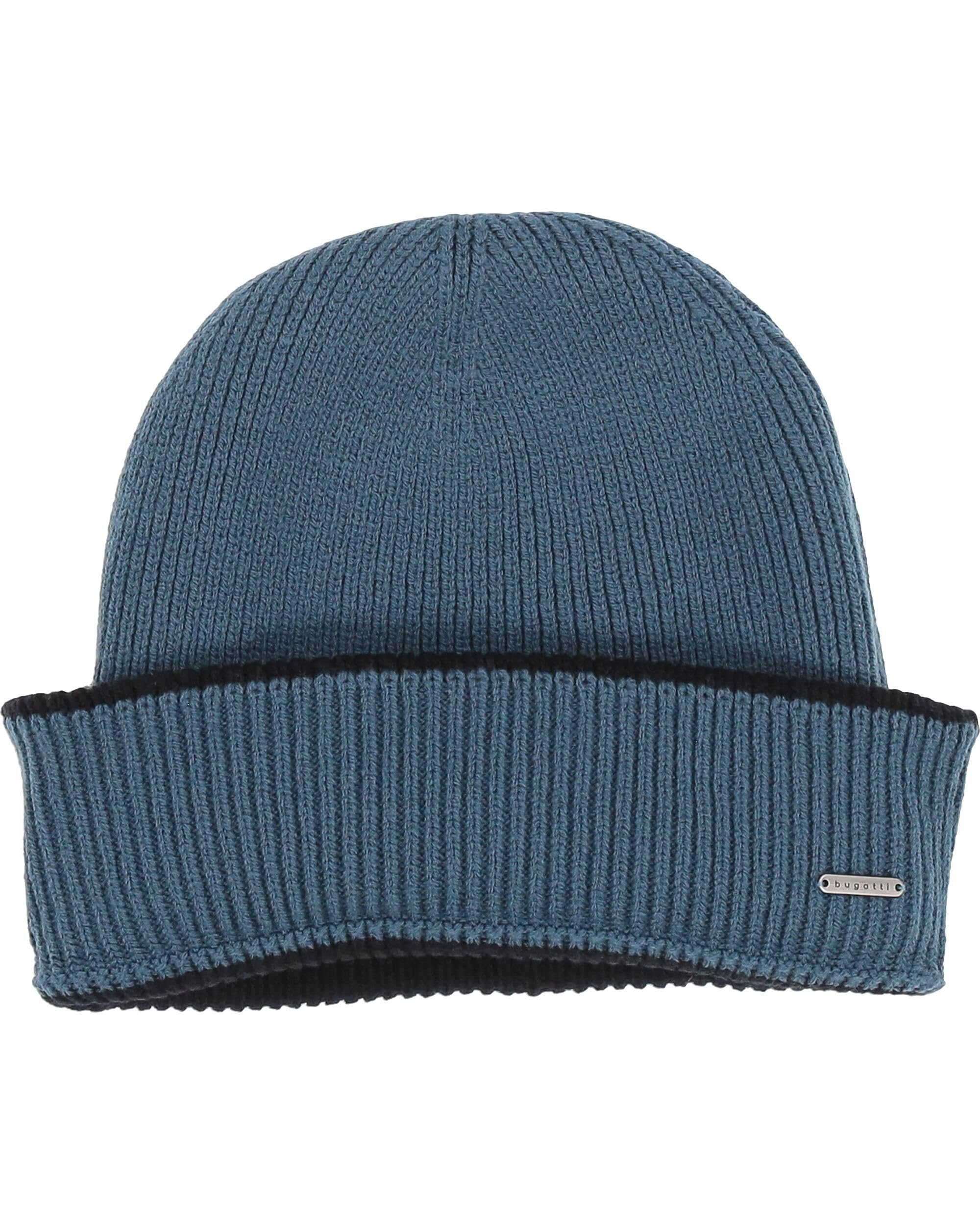 bugatti Wendemütze für Herren - zweifarbige Strickmütze mit Rippenmuster - One Size