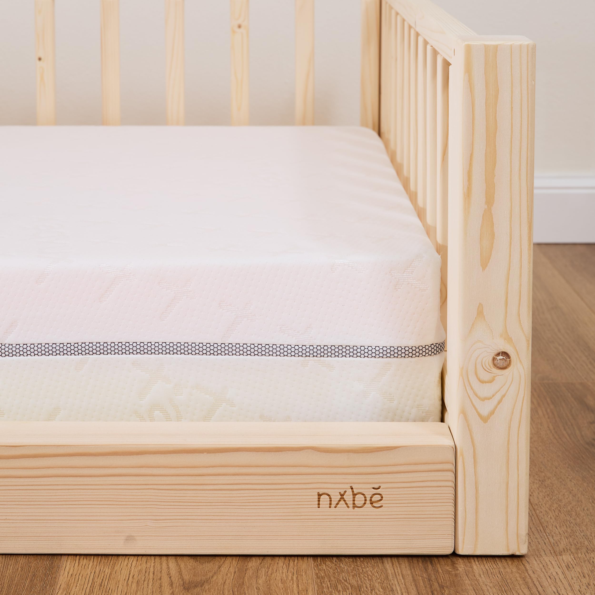 nabè Materasso Evolutivo zero+ Flip - Materasso per letto montessori - Due zone di portanza e densità progettate per seguire la crescita del bambino. Made in Italy. Senza formaldeide. (80x160)