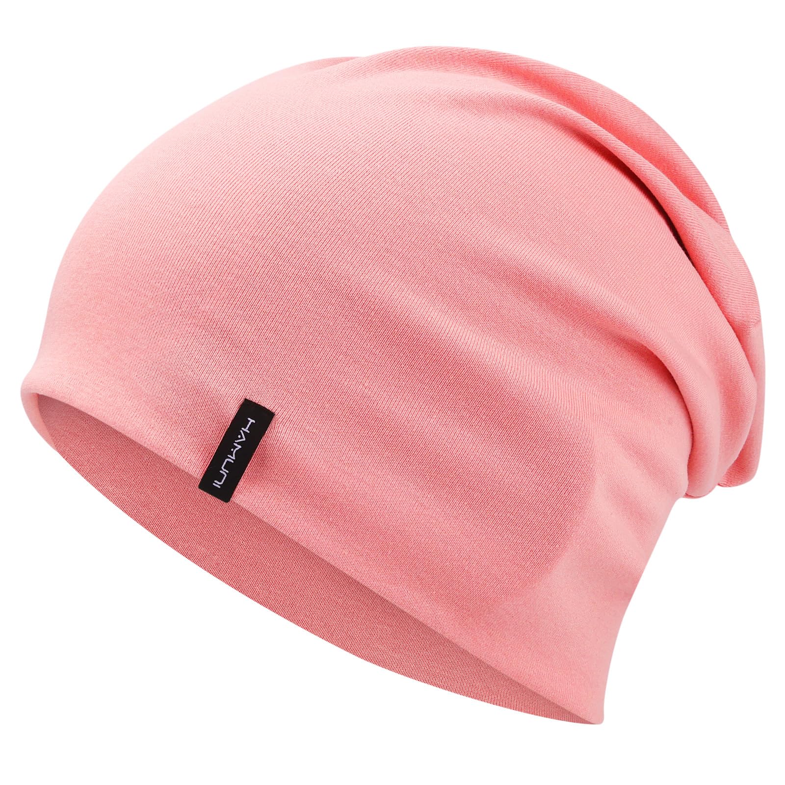 HAMUNI Slouchy Beanie Mütze Damen, Bequeme Baumwolle Mütze Herren, Doppellagige Weiche Winddichte Dünne Mütze Klassische Modische Beanie Mütze Perfekt für den Alltag und Übergangszeiten