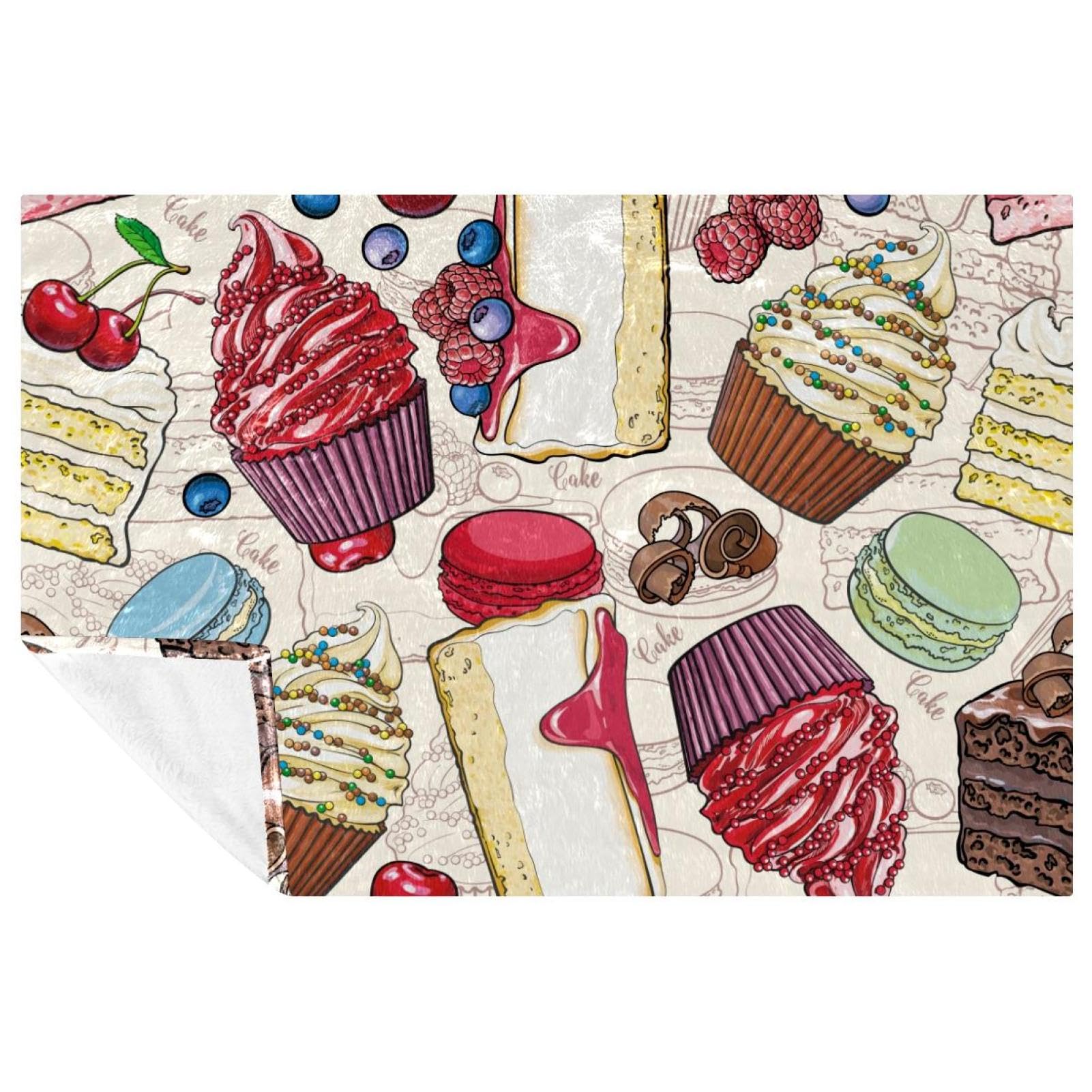 Couverture lit et canapé contre le froid plaid doux gâteaux biscuits