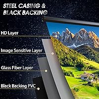 Vista 5 de Motorized Projector Screen - Indoor and Outdoor Movies Screen Electric Projector Screen W/Remote Control (120 inch)