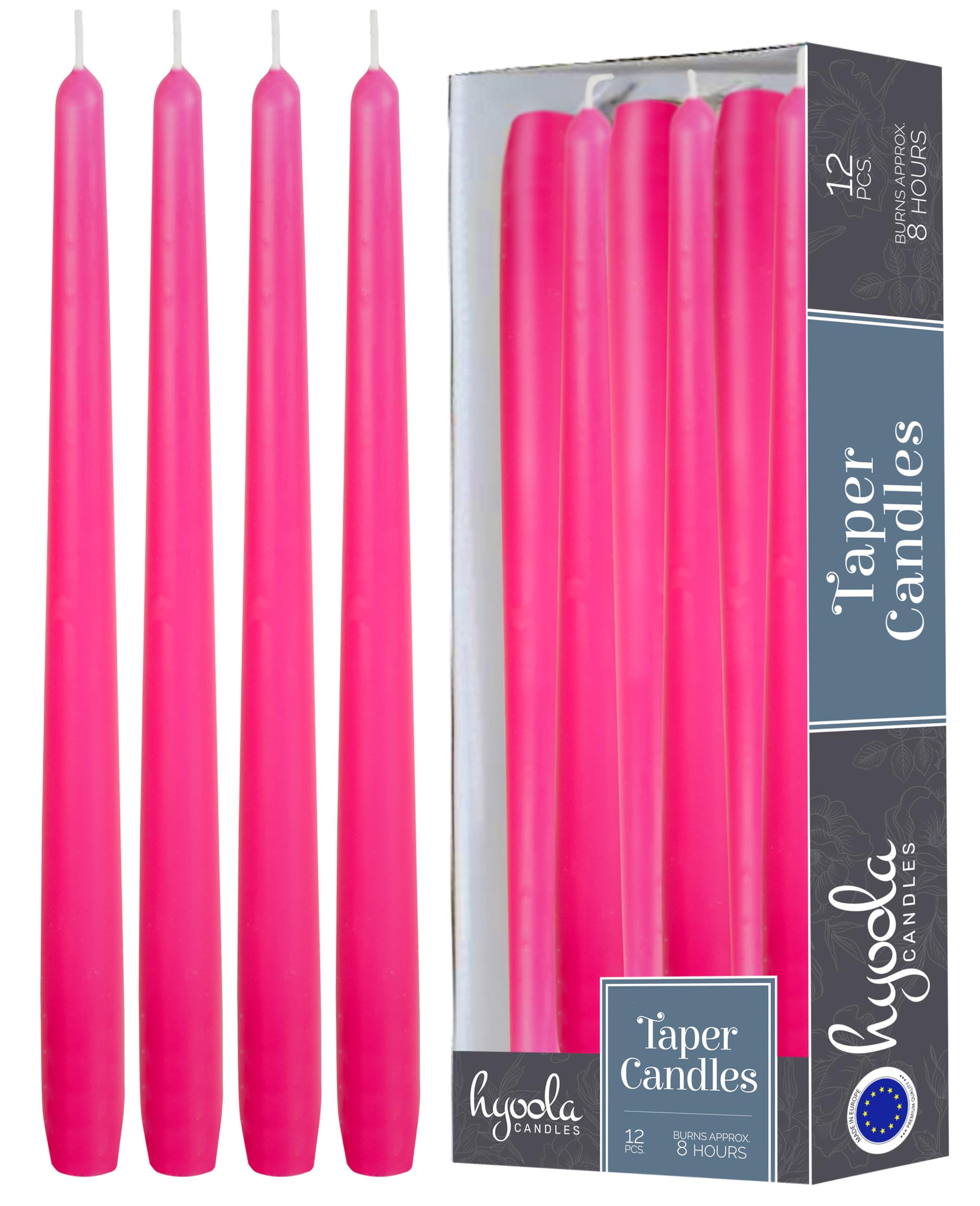 Amazon.com: Hyoola 12 Pack Tall Taper Candles - 10 Inch Hot