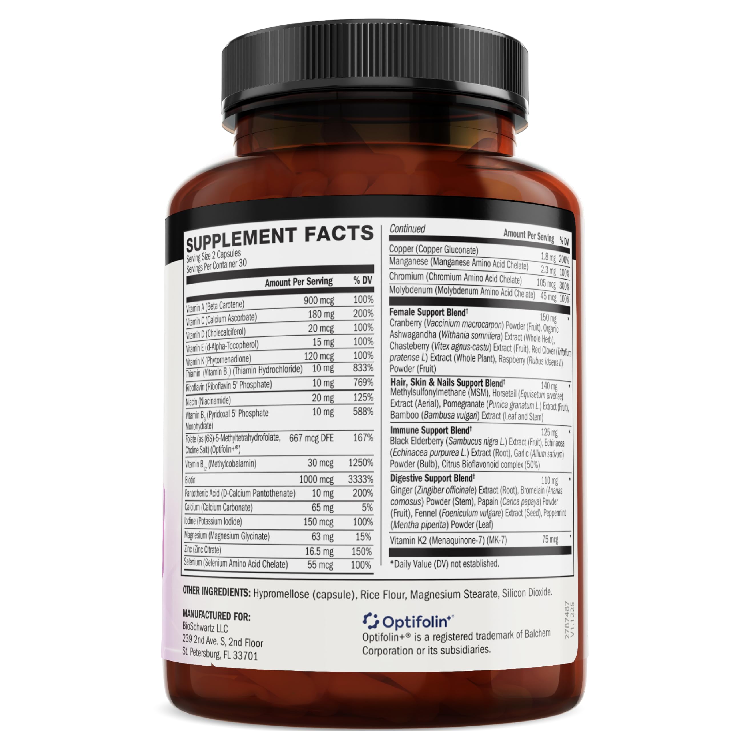 Methylated Multivitamin for Women for Healthy Skin, Hair & Nails, 60ct — Amazon image 8