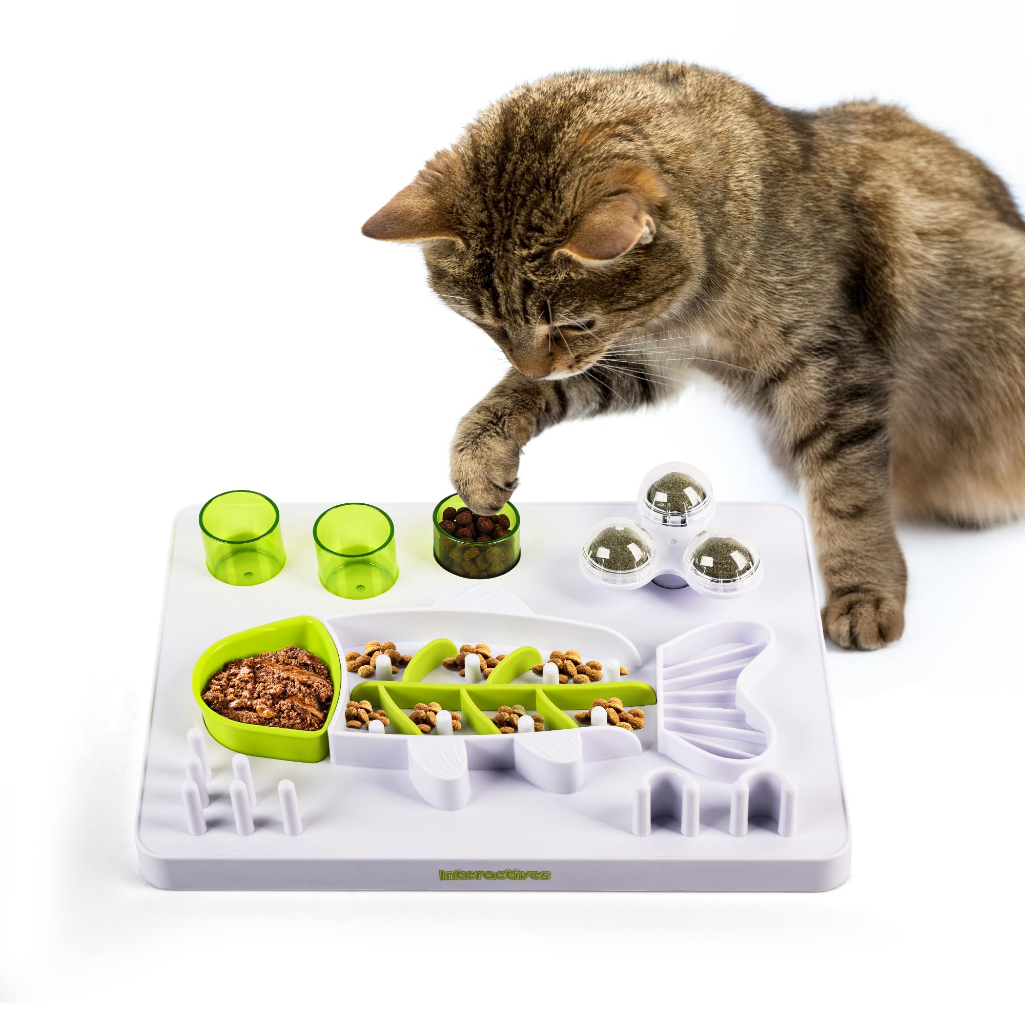 Interactive Cat Feeder Cat Treat Puzzle Toy Feeder DIY Interactive
