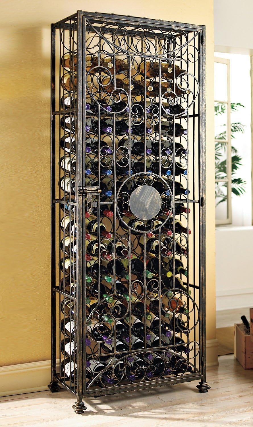 Wine Enthusiast 96 Bottle Antiqued Steel Wine Jail Amazon.ca Home