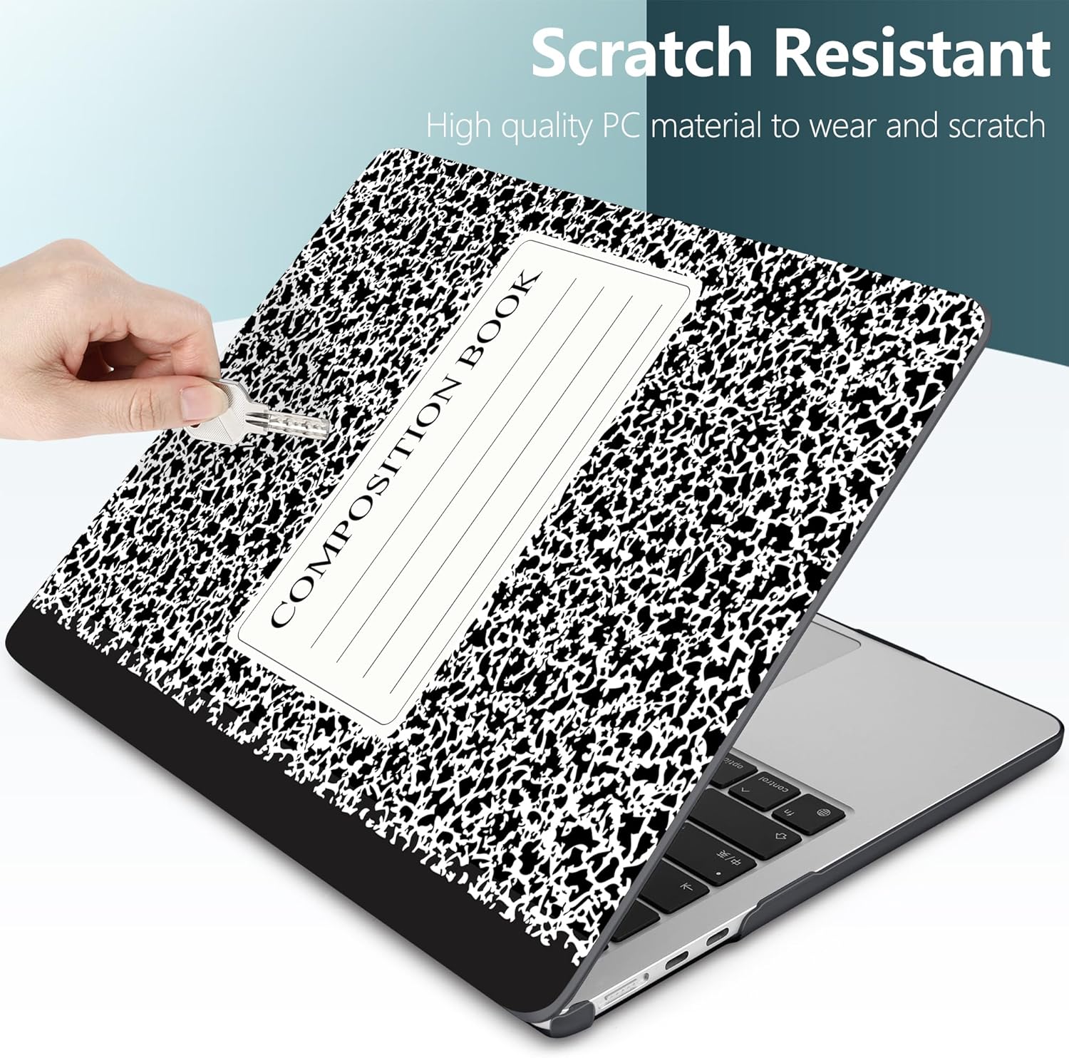 DONGKE for M4 MacBook Air 13.6 Inch Case 2025 2024 2023 2022 Model A3240 A3113 A2681 M3 M2 Chip, Plastic Hard Shell Case Cover with Touch ID for MacBook Air 13 Inch M4 - Composition Book - Image 3