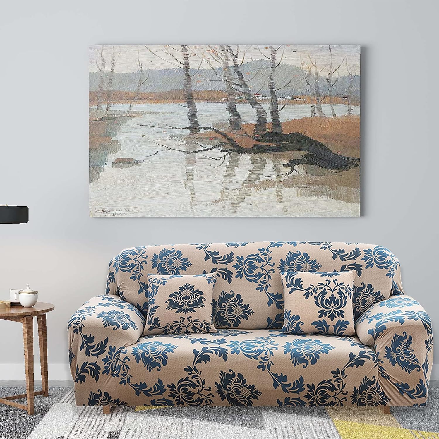 Teynewer 1-Piece Fit Stretch Sofa Cover - Image 3