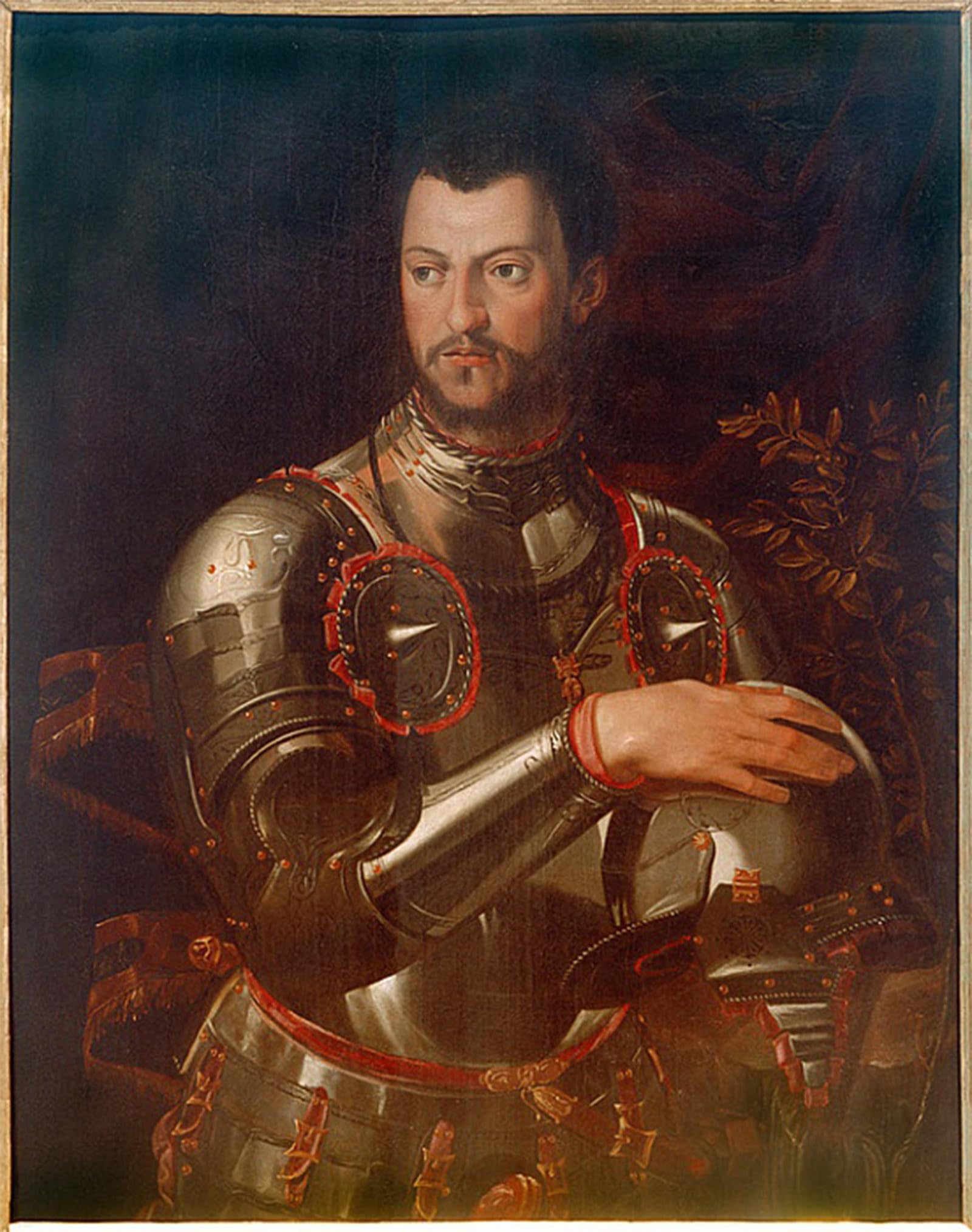 POSTERIIk Famous Print Pop Art Wall Art Graffiti Portrait of Cosimo I in Armour by Agnolo Bronzino Art Prints for Home Decor 60x90cm