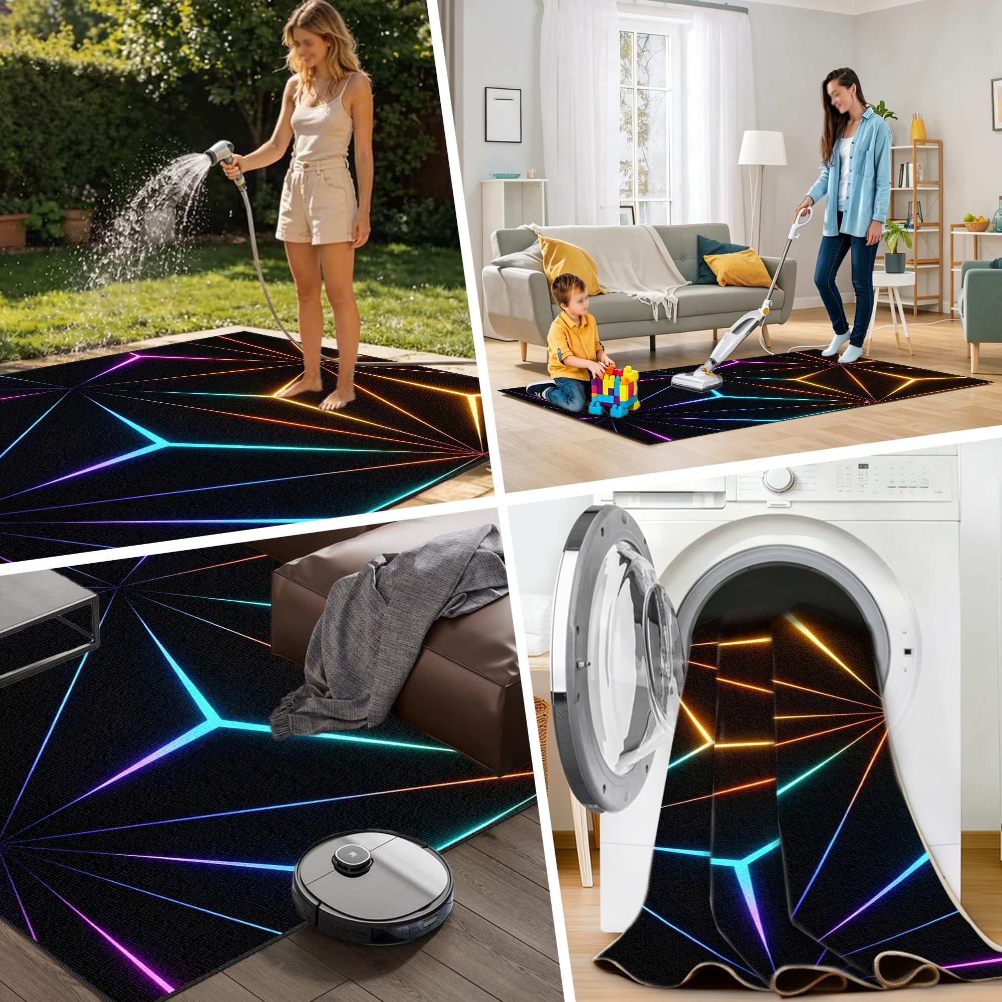 Antypoślizgowy chodnik dla graczy, do pokoju młodzieżowego, dla chłopców, 130 x 180 cm, podkładka pod krzesło komputerowe, dywan do gier dla nastolatków, dzieci, do salonu