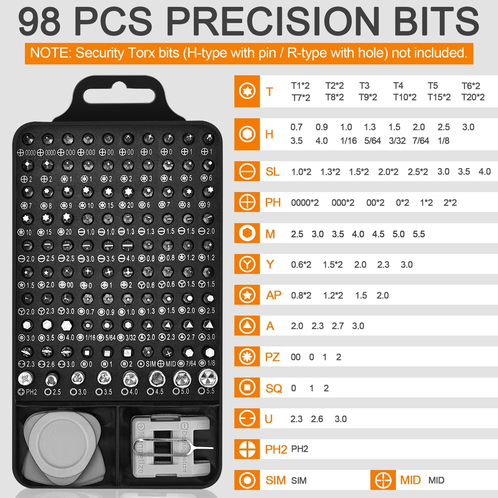 Precyzyjny śrubokręt ze stali chromowo-wanadowej 117 w 1, odpowiedni do MacBooków, komputerów, laptopów iPhone, PS4 PS5, Xbox, zestawów naprawczych do przełączników, okularów, zegarków