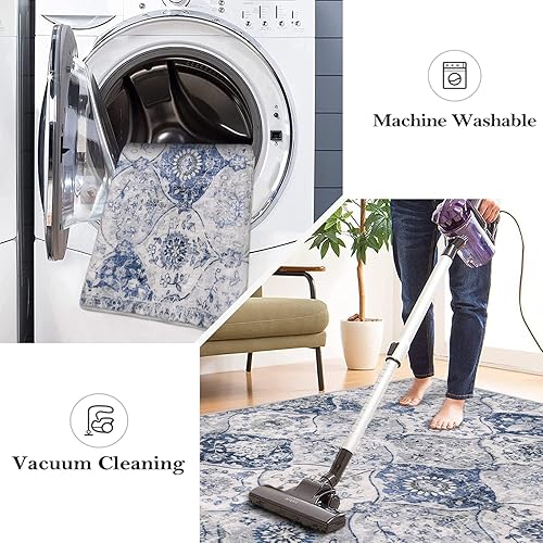 Miniatura 2 de Lahome - Alfombra de marroquí tejida, alfombra para cocina, pasillo, antideslizante, pasillo para entrada, pasillo de lavadero, dormitorio, 61 x 91