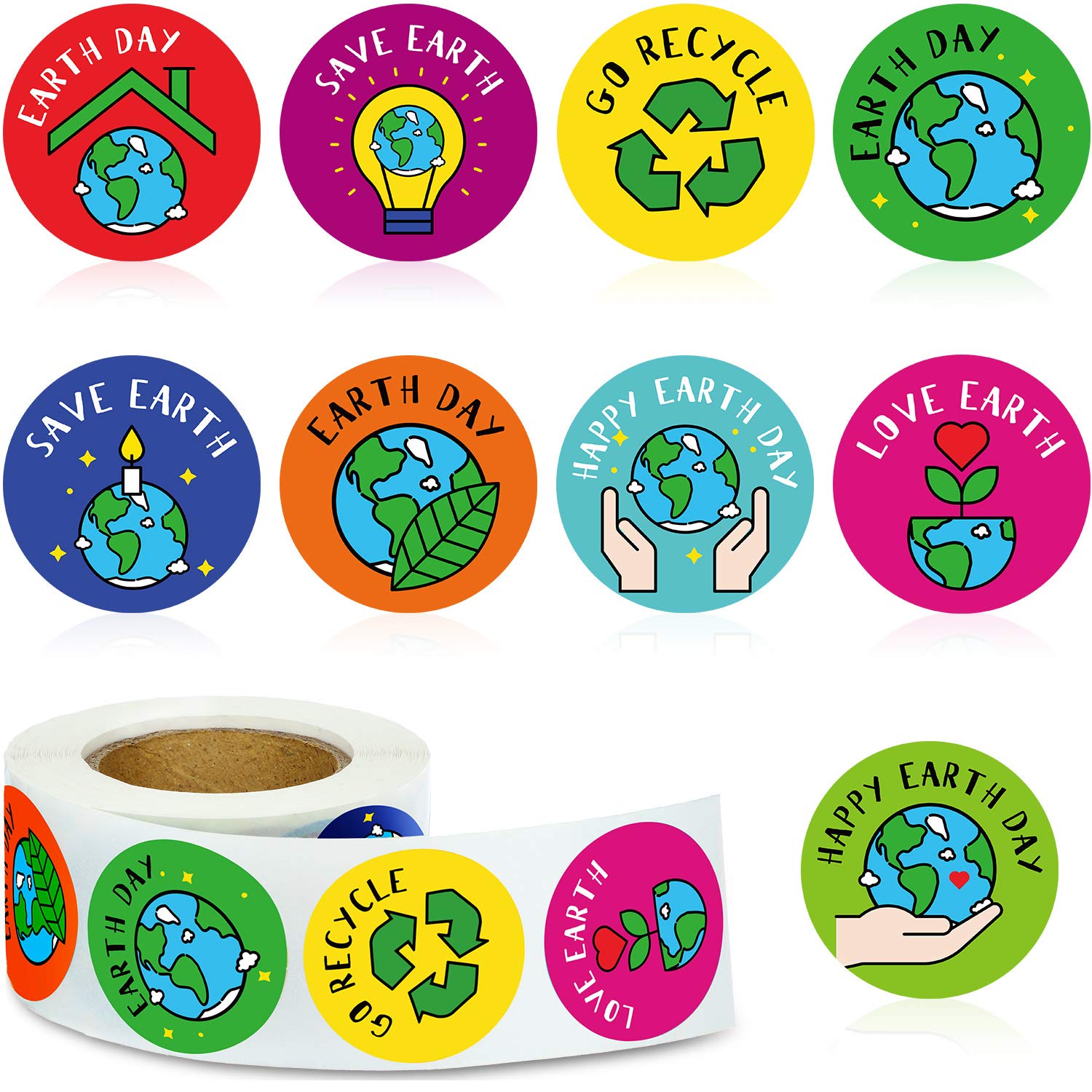 Buy 405 Pieces Earth Day Sticker Easter Roll Stickers Save Earth