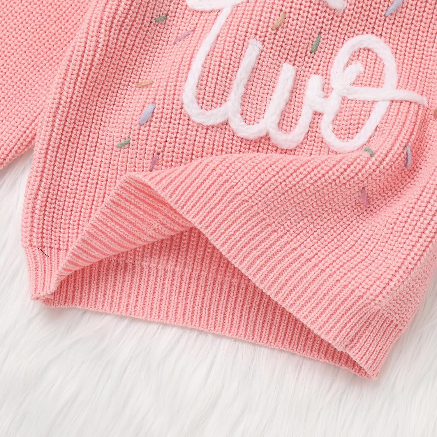 ODOLDI Baby Sweater Infant Long Sleeve Pullover Chunky Knit Sweaters Fall Winter 1st Birthday Outfit