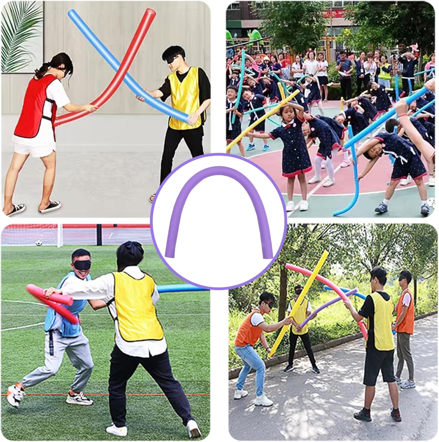 Pool Noodle 2Pcs High Buoyancy Swimming Noodle EPE Foam Pool Noodles 59 Inch Straight Foam Noodles for Swimming Training, Accessories, Purple -.