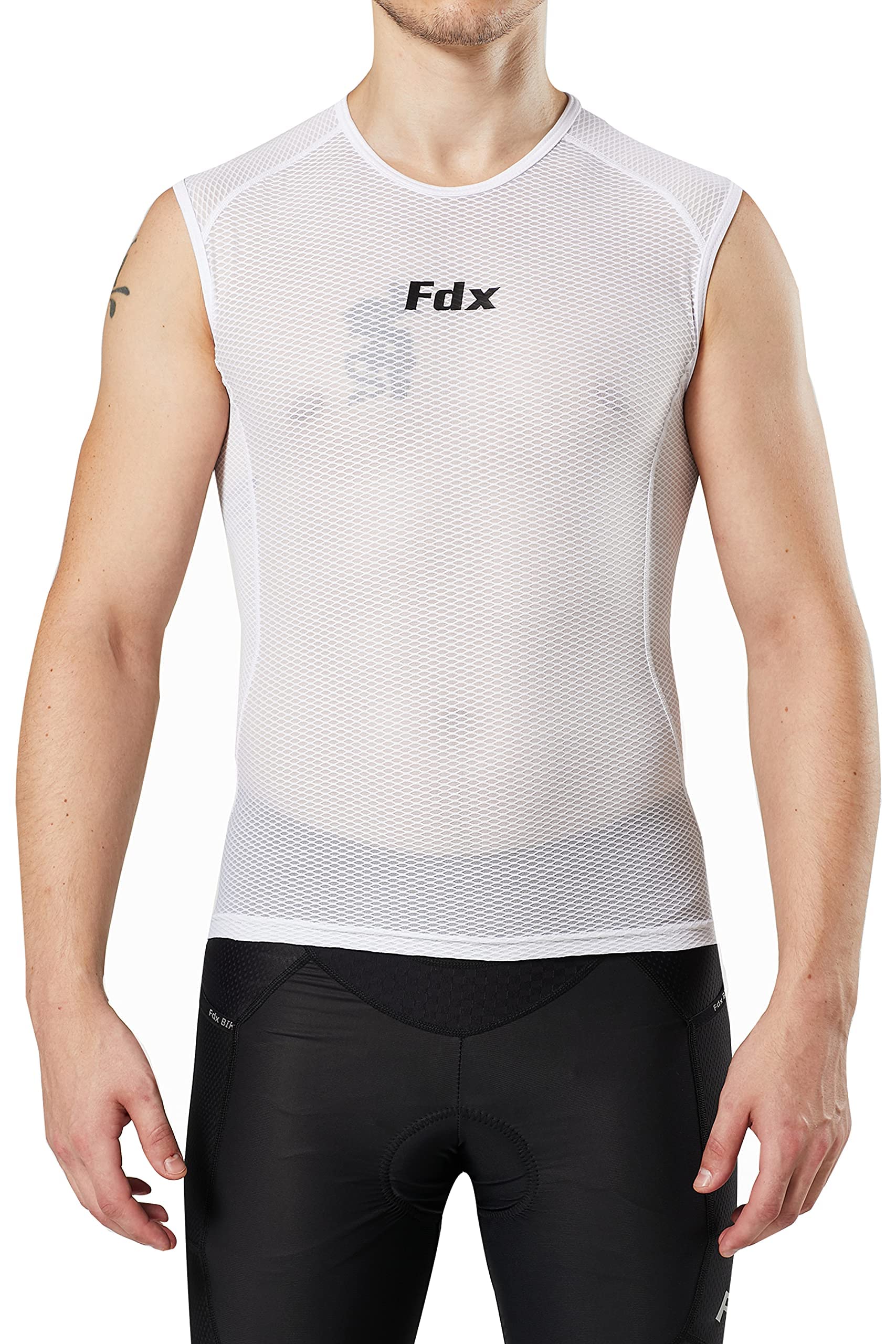 FDX Canotta Intima Estiva da Uomo in Rete Traspirante e Ultraleggera – Maglia Ciclismo antiodore per Corsa, Palestra, Allenamento ed Escursionismo