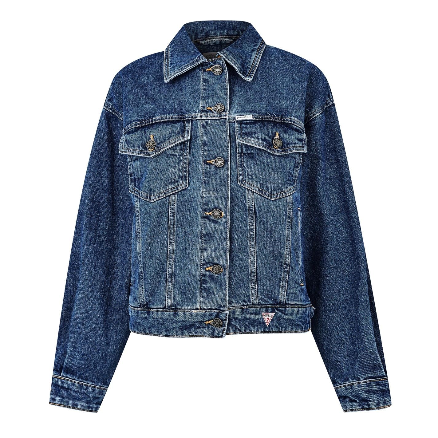 Guess Women's Oversize Denim Jacket Blue Size 10 (S)