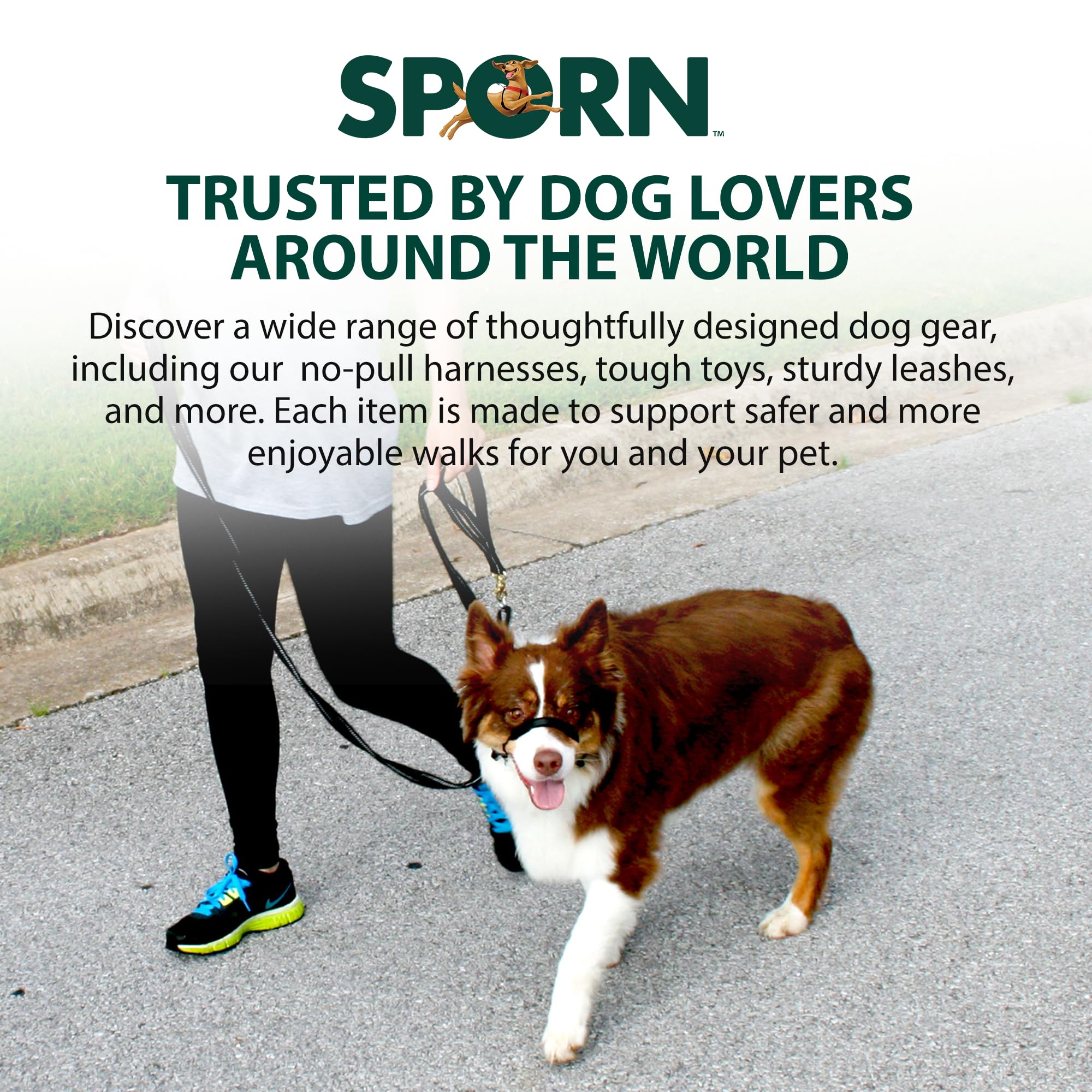 SPORN Head Dog Halter, Black, Large - image 8