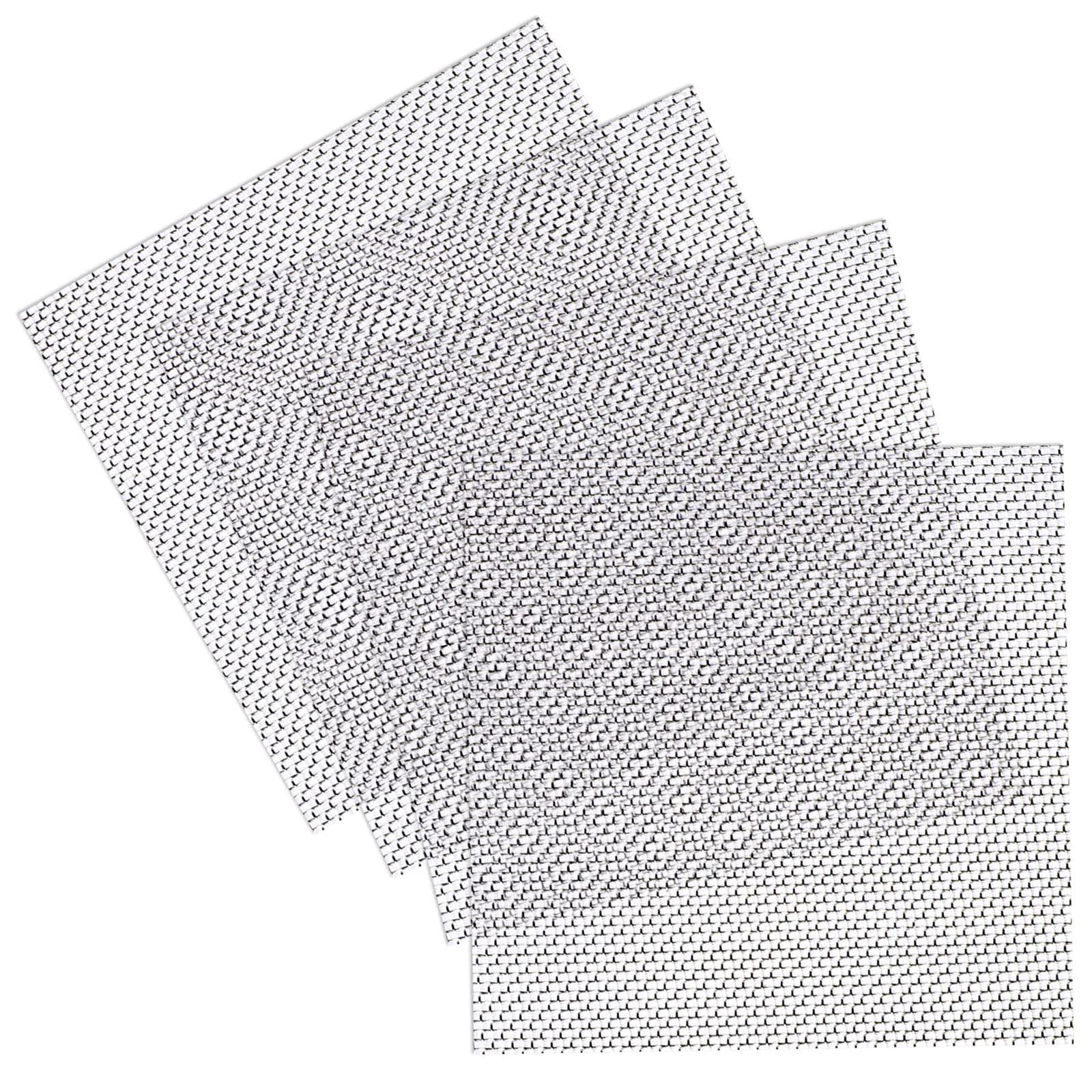 Hotop 4 Pieces 20 Mesh Screen Stainless Steel Wire Mesh 11 x 11 Inches Ventilated Wire Mesh Panels Metal Plate Vent Wire Sheet Metal Mesh Sheet for Crawling Space, Kitchen, Window, Door