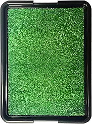 Brinqpet Sanitário Canino Banheiro Para Cães Com Grama Eco Pet, Dispensa Tapetes Descartáveis, Perfeito para Casas e Apartamentos, Fácil Limpeza, Verde